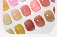 Clou Beaute-esmalte de uñas en Gel translúcido, barniz semitransparente, color Nude, rosa, rojo transparente, 6 piezas - details 6