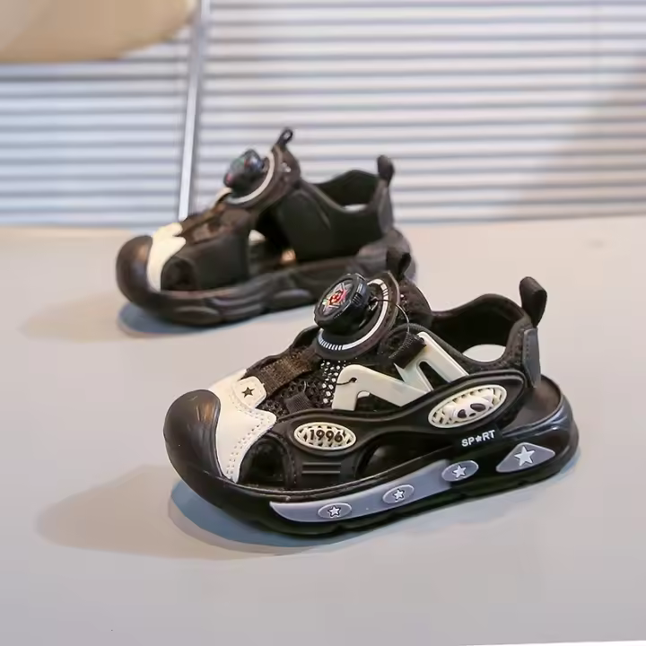 Sandalias de Moda para Niños Zapatos de Verano de Playa Suaves con Cordón de Giro y Botón de Giro - 1