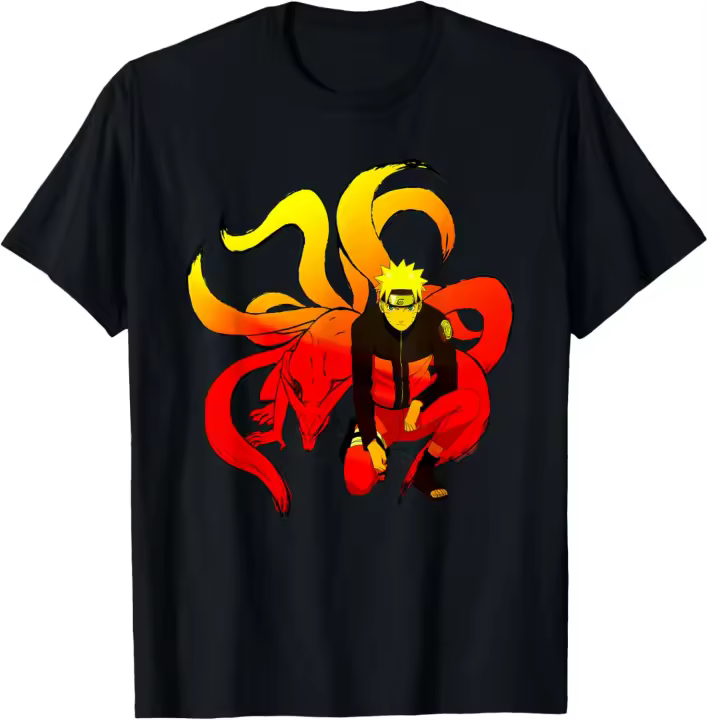 Camiseta de manga corta Shippuden y 9 colas - 1