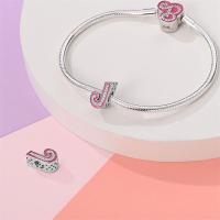 Dijes de letras de Plata de Ley 925 que se adaptan a pulseras Pandora, abalorio de cuentas del alfabeto AZ para pulseras, collar con circonita cúbica 5A para mujer, ceremonia de cumpleaños, regalo de joyería DIY - details 2