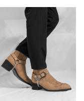 Moda para hombre Botas de cuero británicas con aumento de altura Negocios Retro Cremallera Locomotora Botas de tacón alto - details 11