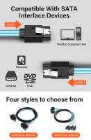 Juego de cables Sata a Sata, Cable de datos de 6 puertos, 7 pines, 6Gbps, para minería de servidores - details 2