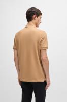 Polo BOSS pallas en algodón beige negro - details 3