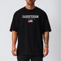 Oversized Casual Sports Mens T-shirt Summer Breathable Quick Dry Gym Fitness Bodybuilding Workout Shirt Loose Short Sleeves Tees - details 2
