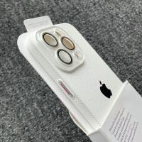 La nueva funda para teléfono móvil Apple 15 con patrón de lichi, funda de cuero con patrón para iPhone 14 Pro Max, lente 13 todo incluido, color sólido 12 para hombre, 16 - details 8