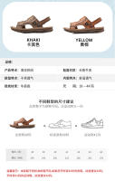 Nuevo exterior sandalias de cuero transpirable zapatillas de cuero genuino suela de tendón de ternera zapatos de playa hombres conducción - details 7