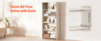 SucceBuy Estantería ancha de 5 niveles - Librería abierta de madera de 68 pulgadas con estante organizador de exhibición y almacenamiento - details 2
