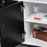Mueble de Oficina Archivador con Ruedas Almacenamiento de Gran Capacidad 100x35x65 cm Blanco - details 17