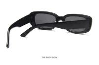 Gafas de sol cuadradas negras para mujer, gafas de sol rectangulares pequeñas, espejo transparente graduado para mujer - details 5