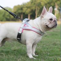 Chaleco con arnés ajustable para perro, cómodo chaleco reflectante a prueba de explosiones con correa para el pecho para perro, resistente al desgaste, Bulldog Francés - details 4