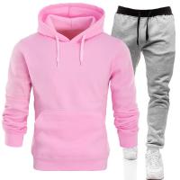 Conjunto de dos piezas para hombre, chándales informales, trajes deportivos para exteriores, sudaderas con capucha y pantalones para correr, Otoño e Invierno - details 1