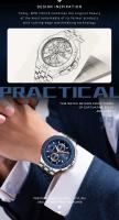 Reloj informal versátil de lujo para hombre, reloj de cuarzo resistente al agua con pantalla luminosa y banda de acero inoxidable - details 1