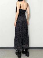 Wsevypo wers-vestido largo con tirantes finos para mujer, vestido largo con espalda descubierta y sin mangas, cuello redondo, ropa de calle - details 2