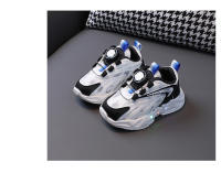 Zapatos de malla transpirables para correr con hebilla giratoria para niños medianos y pequeños zapatos intermitentes - details 12