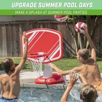 Juego de baloncesto para piscina, incluye aro de baloncesto acuático junto a la piscina, 2 pelotas y bomba: elige tu estilo - details 5