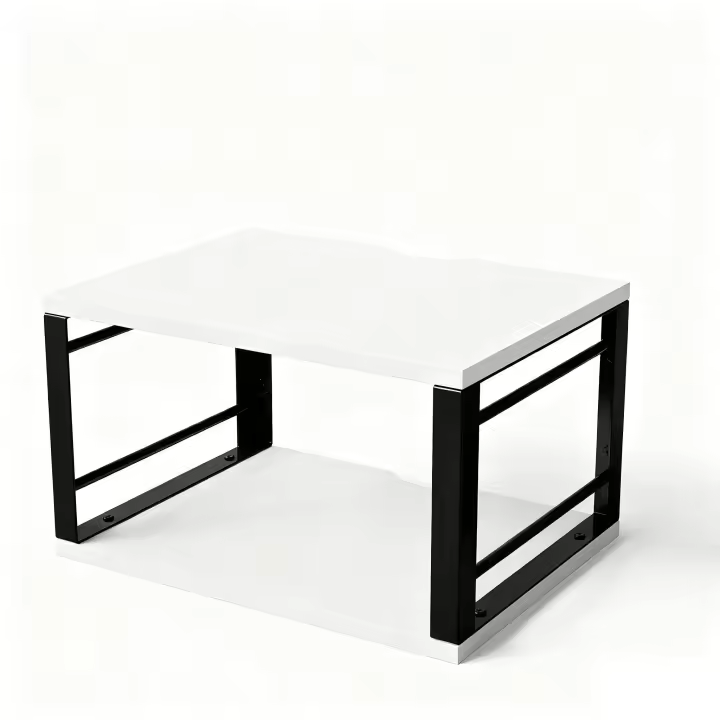 Rcynview Juego de 2 Mesitas de Noche, Mesitas Auxiliares, Compartimento Abierto, Mesita de Noche Colgante para Dormitorio, Sala de Estar, Blanco, 40 x 30 x 23.5 cm - 1
