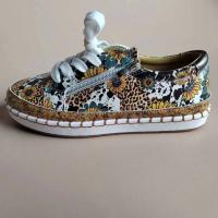 Zapatos con cordones para mujer, zapatos planos informales con estampado para mujer - details 1