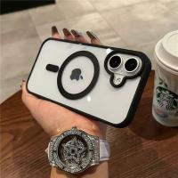 Funda transparente Magsafe de lujo para iPhone 11, 12, 13, 14, 15 16 Pro Max Mini Plus, funda de parachoques con carga inalámbrica magnética - details 4