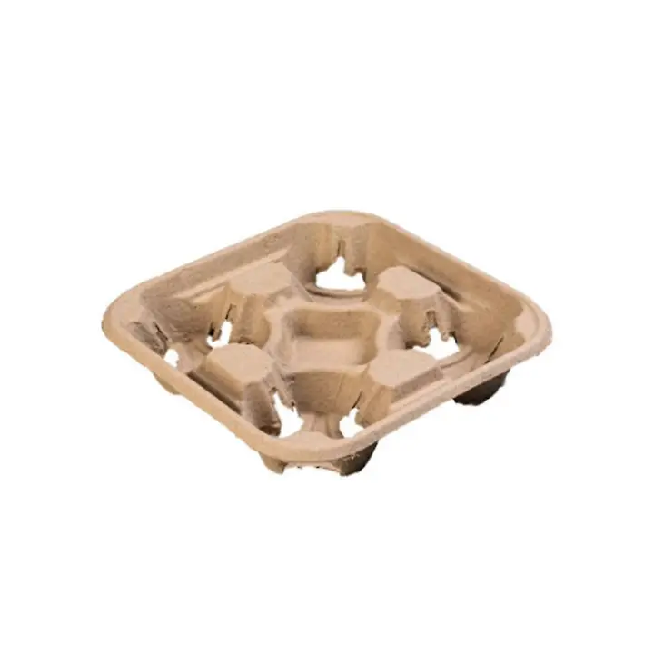 Portavasos para bebidas de 4 tazas, 25 uds., nuevos y mejorados, biodegradables, de primera calidad, a granel - 1