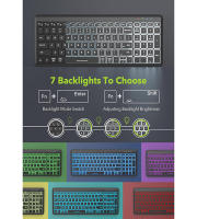 Combinación de teclado y ratón recargable de retroiluminación RGB ergonómica Bluetooth de doble modo silencioso juego de teclado y ratón inalámbrico, adecuado para escritorios / computadoras portátiles - details 11