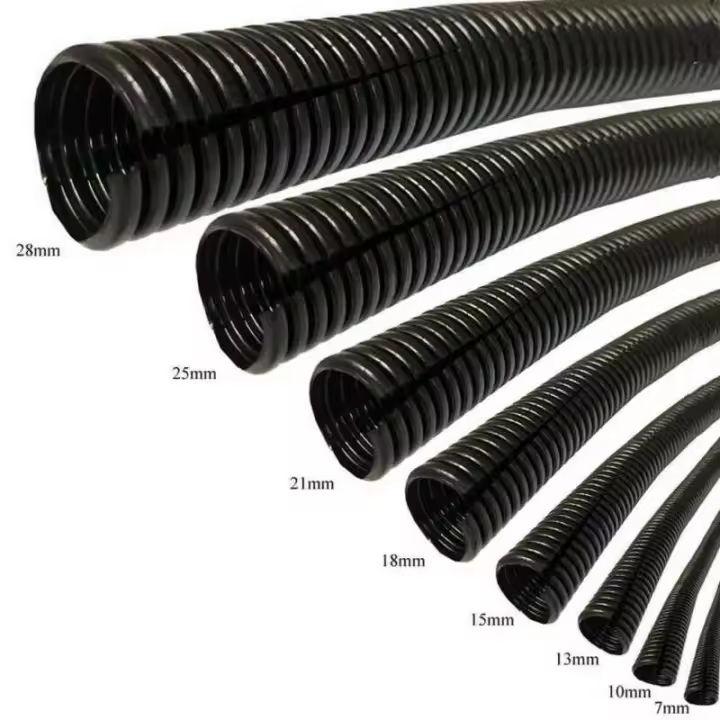Tubo de polietileno de conducto de telar de alambre dividido de 3 metros, tubo de manga de Color negro OD: 7 10 13 15 18 25 28mm - 1