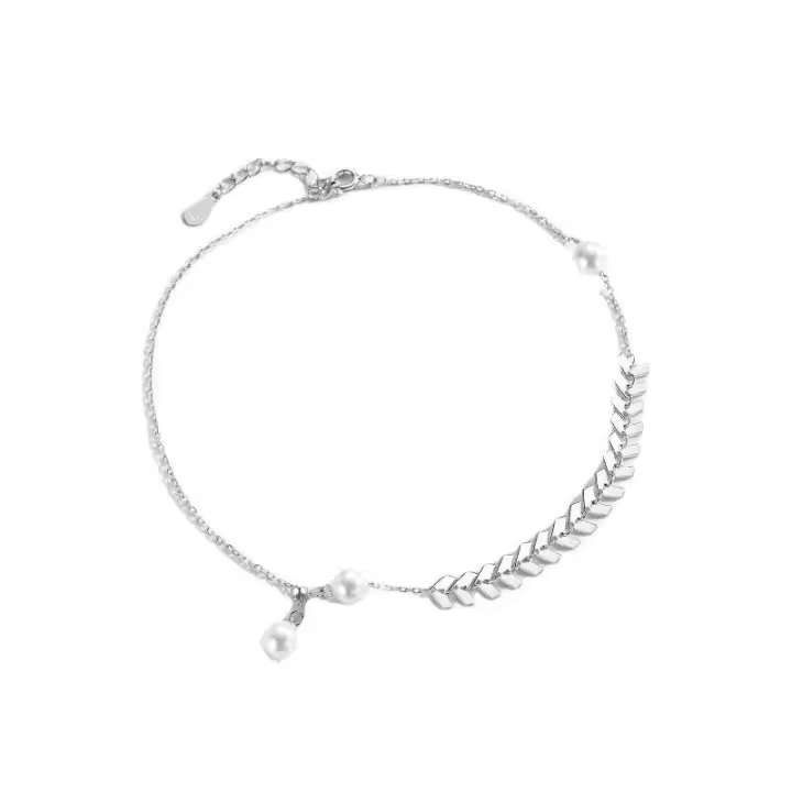 Tobilleras de Perla Pura para Mujeres Diseño Versátil, Elegante y Adelgazante - 1