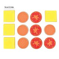 Posavasos de hamburguesa bonito para decoración de mesa, mantel individual antideslizante creativo, resistente al calor, almohadilla para taza antiescaldado, regalo, 6/9/12 Uds. - details 0