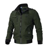 Chaqueta Bomber Men's Style Casual Nueva Primavera Otoño Visteza Exterior Algodón Cremallera - details 4