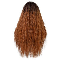 Peluca rizada larga negra para mujer, pelo sintético grueso para fiestas, bodas y citas - details 4