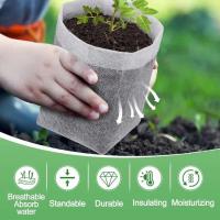100/500 piezas de bolsas de cultivo de plantas de vivero de semillas no tejidas biodegradables, herramientas de jardinería. - details 4