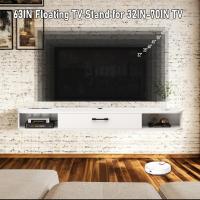 Soporte de TV de Madera Flotante Estante de Pared para TV Mueble de Madera para TV Colgante - details 50