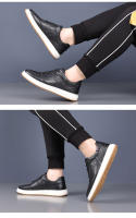 Zapatos Casuales para Hombres, zapatillas blancas De Cuero, Transpirables - details 3