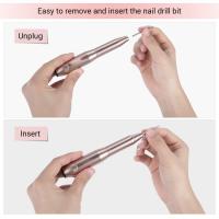 Portable Electric Nail Drill, Compact Efile Electrical Professional Nail File Kit for Acrylic, Gel Nails,Gold - details 3