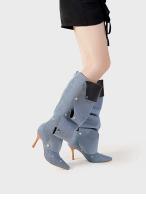 Nuevas botas de piel negras para mujer con punta cuadrada y suela gruesa - details 3