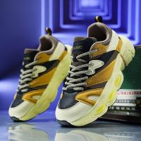 Moda zapatos de los hombres de cuero grueso forro caliente tendencia zapatos casuales de moda cien marea zapatos coloridos deportes zapatos de los hombres - details 1