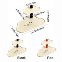 Bandejas de doble capa en forma de nube, bandeja de almacenamiento de artículos diversos con llave de plástico de gran capacidad, organizador decorativo de Perfume para aromaterapia - details 0