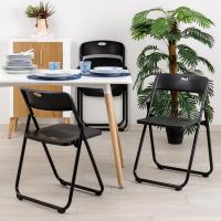 Inicio Silla Plegable con Estructura de Acero y PVC, Asiento Plegable que Ahorra Espacio con Patas y Asa, para Viaje, Cocina, Salón, Dormitorio, 74x43x49 cm, 4/6/8 Unidades - details 5