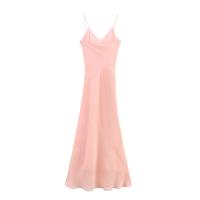 PB&ZA2025 verano nueva ropa de mujer decoración en capas elegante vestido de tirantes con falda larga - details 2