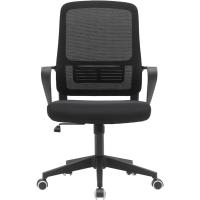 Silla de escritorio ergonómica con ruedas giratorias antiarañazos, respaldo de tela transpirable y soporte lumbar, sillón de estudio u oficina, ajuste de altura del gas 98-108 cm (azul y - details 12