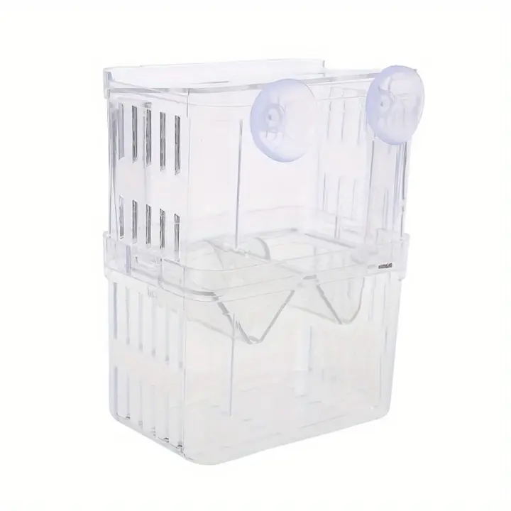 Caja de acrílico duradera para criadero de Acuario, caja de aislamiento para cría de peces, portátil, segura, para incubar peces de bebé - 1