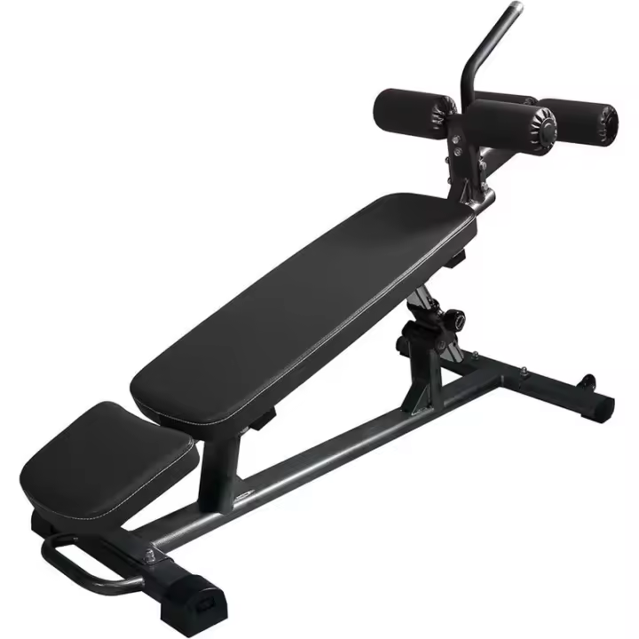 Sit-Up semicomercial de forma más fina para entrenamientos de core y prensa declinada. Manija de banco de pesas para abdominales inversos con 4 ajustes - 1