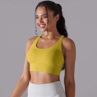 Hamidou-Sujetador de Yoga con espalda cruzada para mujer, ropa interior deportiva absorbente de golpes, correas de hombro cruzadas, Top corto de Fitness, deportes a prueba de golpes - details 40