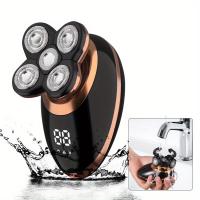 Maquinilla de afeitar eléctrica con 5 cabezales de cuchillo, afeitadora con pantalla Digital para el hogar, máquina de afeitar eléctrica para hombres - details 5