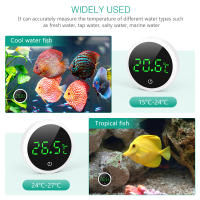 ORIA-termómetro redondo Digital LCD para acuario, medidor electrónico de temperatura para pecera, caja de reptiles, Mini termómetro - details 7