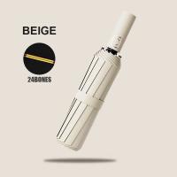 Paraguas automático grande de 24 huesos de Color sólido, luz plegable, gran formato, sombrilla para exteriores, protección UV, paraguas automático - details 16