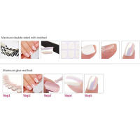 Manicura postiza larga rosa de estilo francés suave con uñas de borde inofensivo y liso para decoración de uñas DIY - details 2