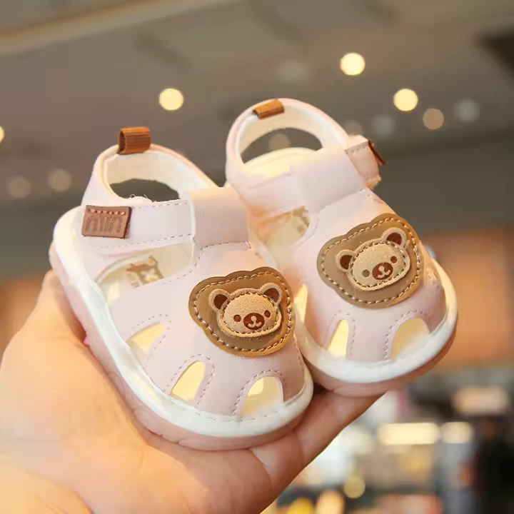 Verano Niños Y Niñas Zapatos De Niño 0-1-2 Años Bebé Suela Suave Antideslizante Bolsa Cabeza Sandalias De Dibujos Animados Niños Pequeños Llamada Zapatos - 1