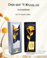 Navidad para damas Día del maestro Regalos para el día de la madre Flores y tarjetas de regalo de papel de aluminio dorado fresc - details 0