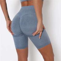 Pantalones cortos deportivos mejorados de yoga sin costuras para mujer, cintura alta, entrenamiento, ciclismo - details 33