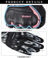 Guantes de Carreras SUOMY de Tamaño Grande XXL Negros con Decoración Elegante Antideslizantes y Transpirables para Moto Cierre de Pulgar Lavables en Agua - details 34